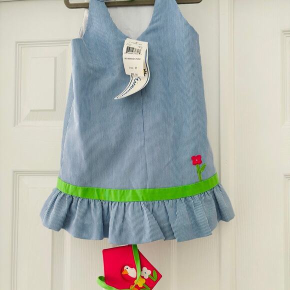 Florence Eiseman Birdhouse Appliqué Dress with Mini Purse Set Size 3T NWT - Picture 6 of 10